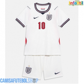 Camisa de time de futebol Inglaterra Jude Bellingham #10 Replicas 1º Equipamento Infantil Mundo 2026 Manga Curta (+ Calças curtas)